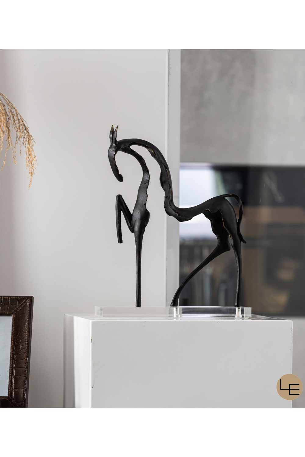 Black Horse Abstract Sculpture | Liang & Eimil Equus | OROA.com