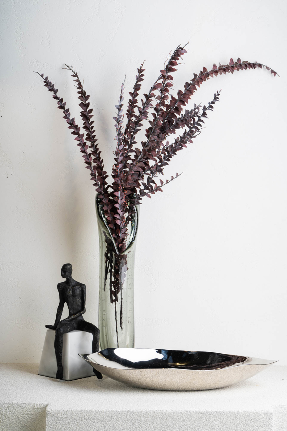 Gray Glass Organic Vase L | Liang & Eimil Elise | Oroa.com