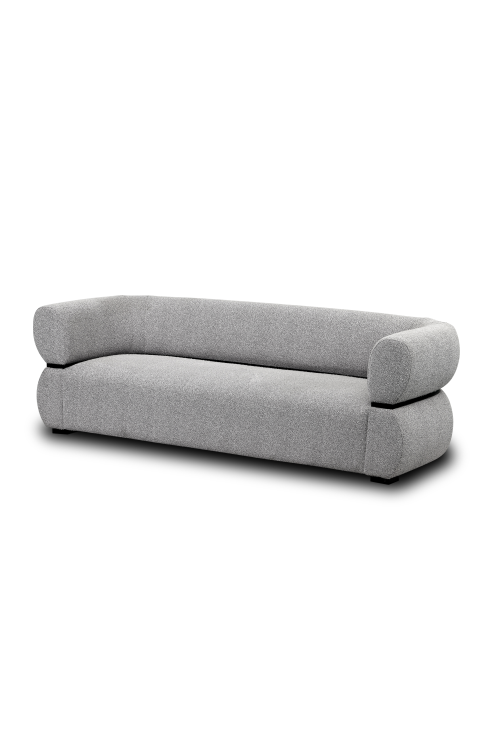 Gray Velvet Curved Sofa | Liang & Eimil Volta | Oroa.com
