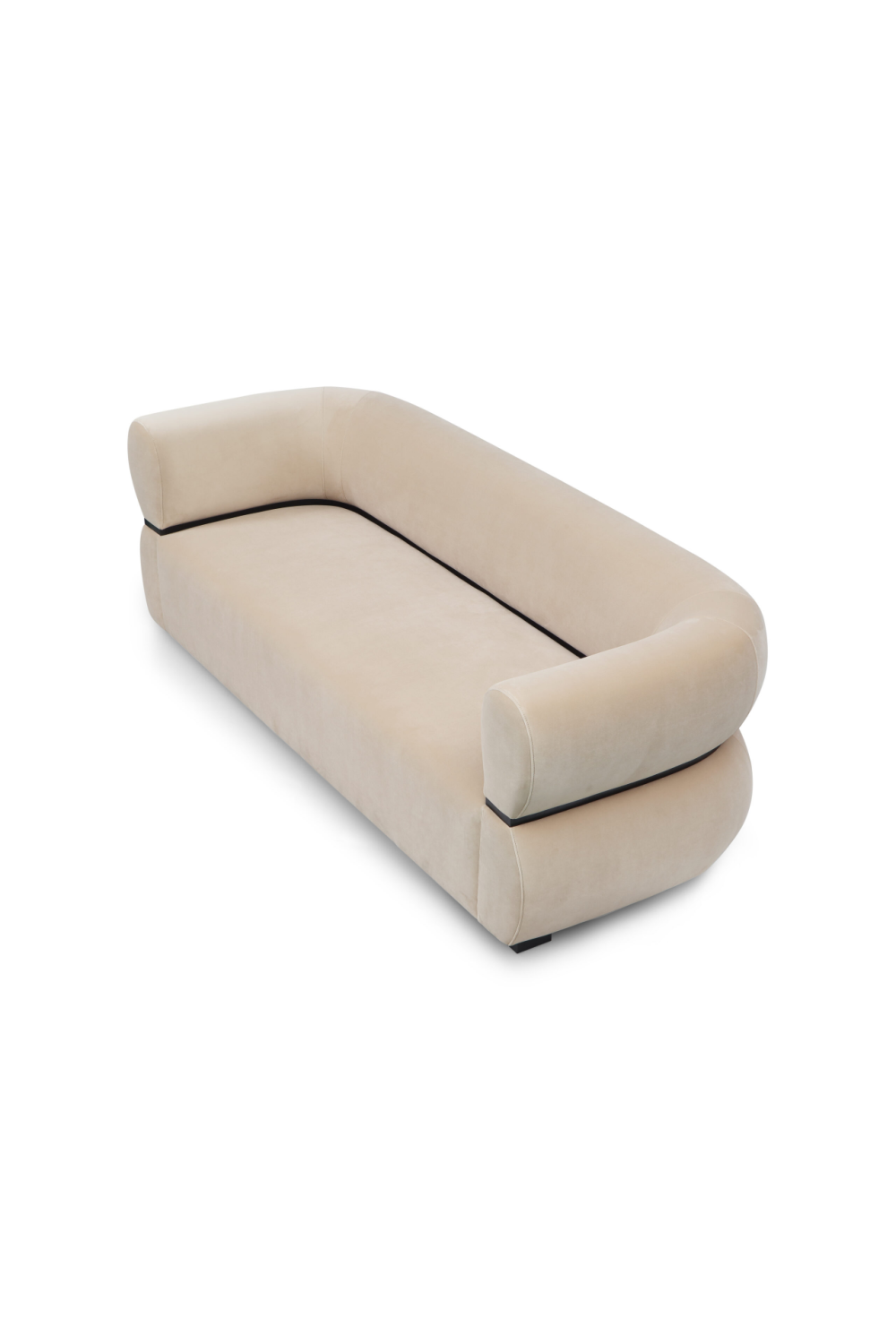 Beige Velvet Curved Sofa | Liang & Eimil Volta | Oroa.com
