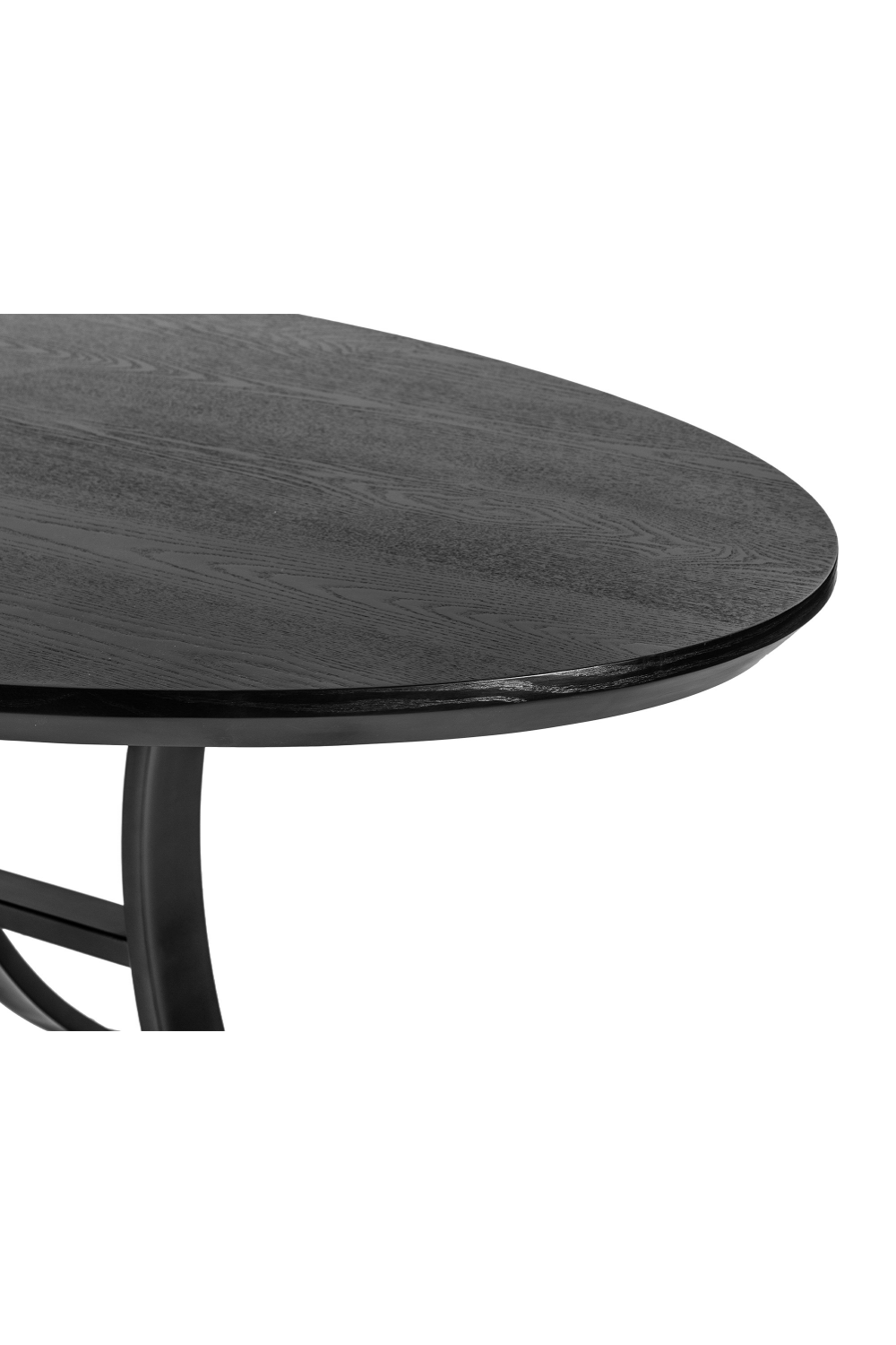 Black Wooden Oval Dining Table | Liang & Eimil Isola | Oroa.com