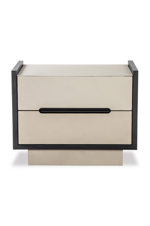 Gray Vegan Leather Bedside Table | Liang & Eimil Antara | Oroa.com