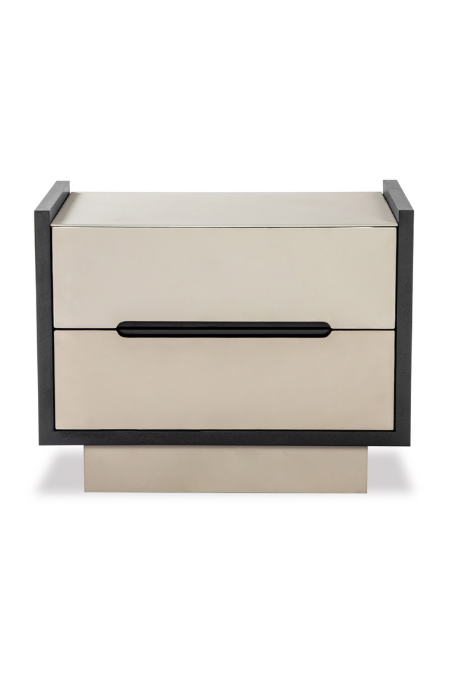 Gray Vegan Leather Bedside Table | Liang & Eimil Antara | Oroa.com