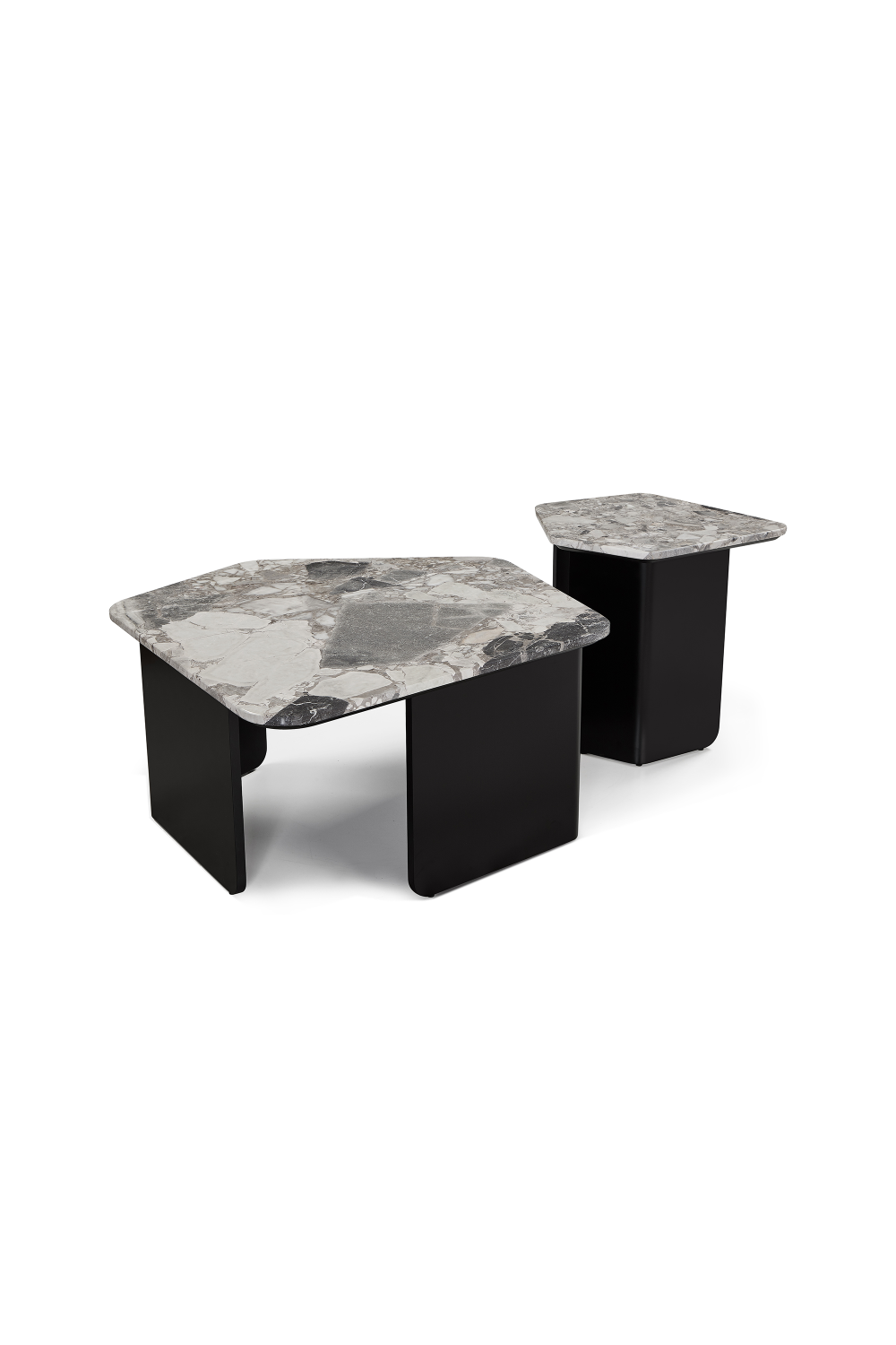 Pentagonal Marble End Table | Liang & Eimil Organic | Oroa.com
