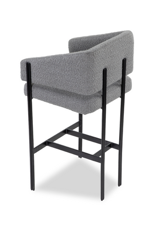 Gray Bouclé Bar Stool | Liang & Eimil Tatler | OROA.com