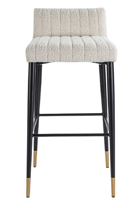 White Bouclé Bar Stool | Liang & Eimil Coltrane | Oroa.com