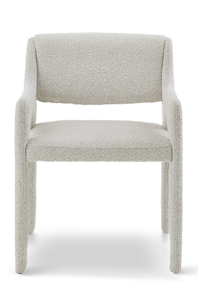 White Bouclé Dining Armchair | Liang & Eimil Godard | Oroa.com