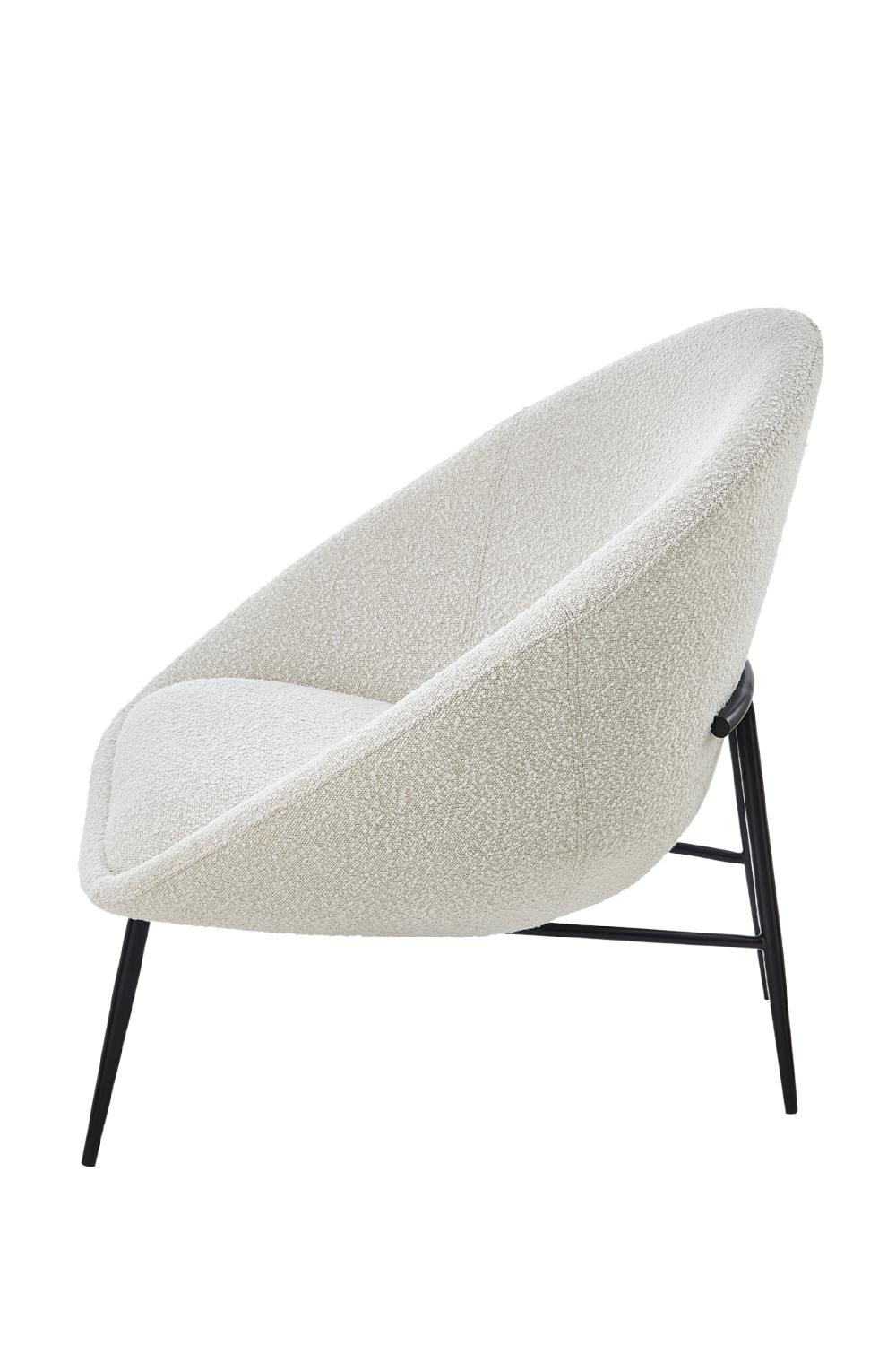 Rounded Bouclé Occasional Chair | Liang & Eimil Ovalo | OROA.com