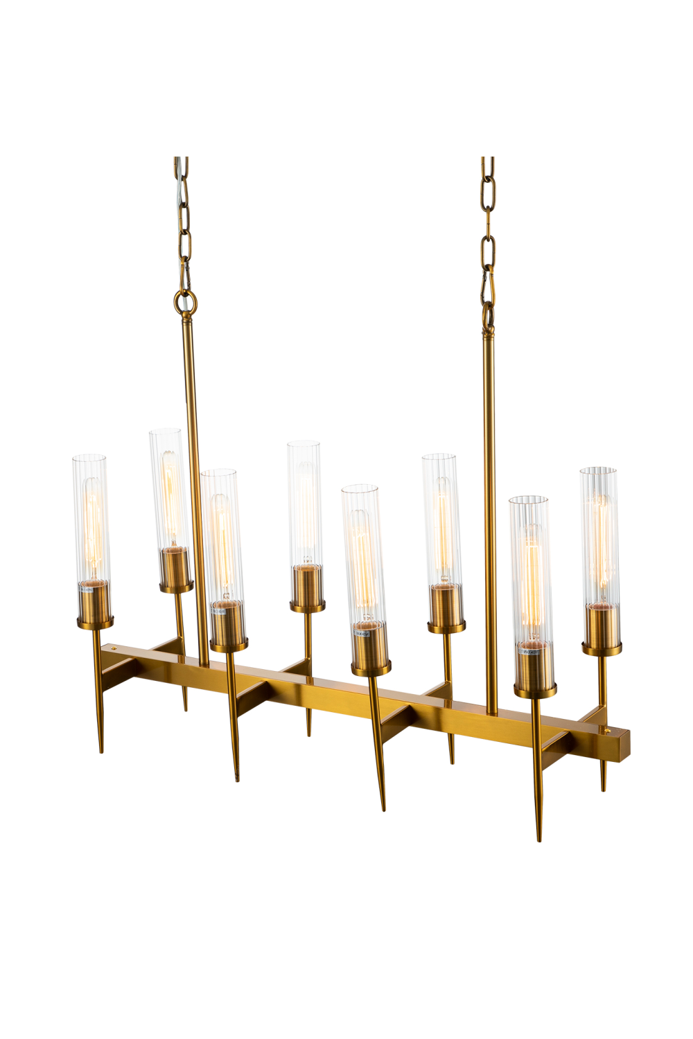 Brass Framed Glass Tubes Pendant Lamp | Liang & Eimil Tilda | OROA.com