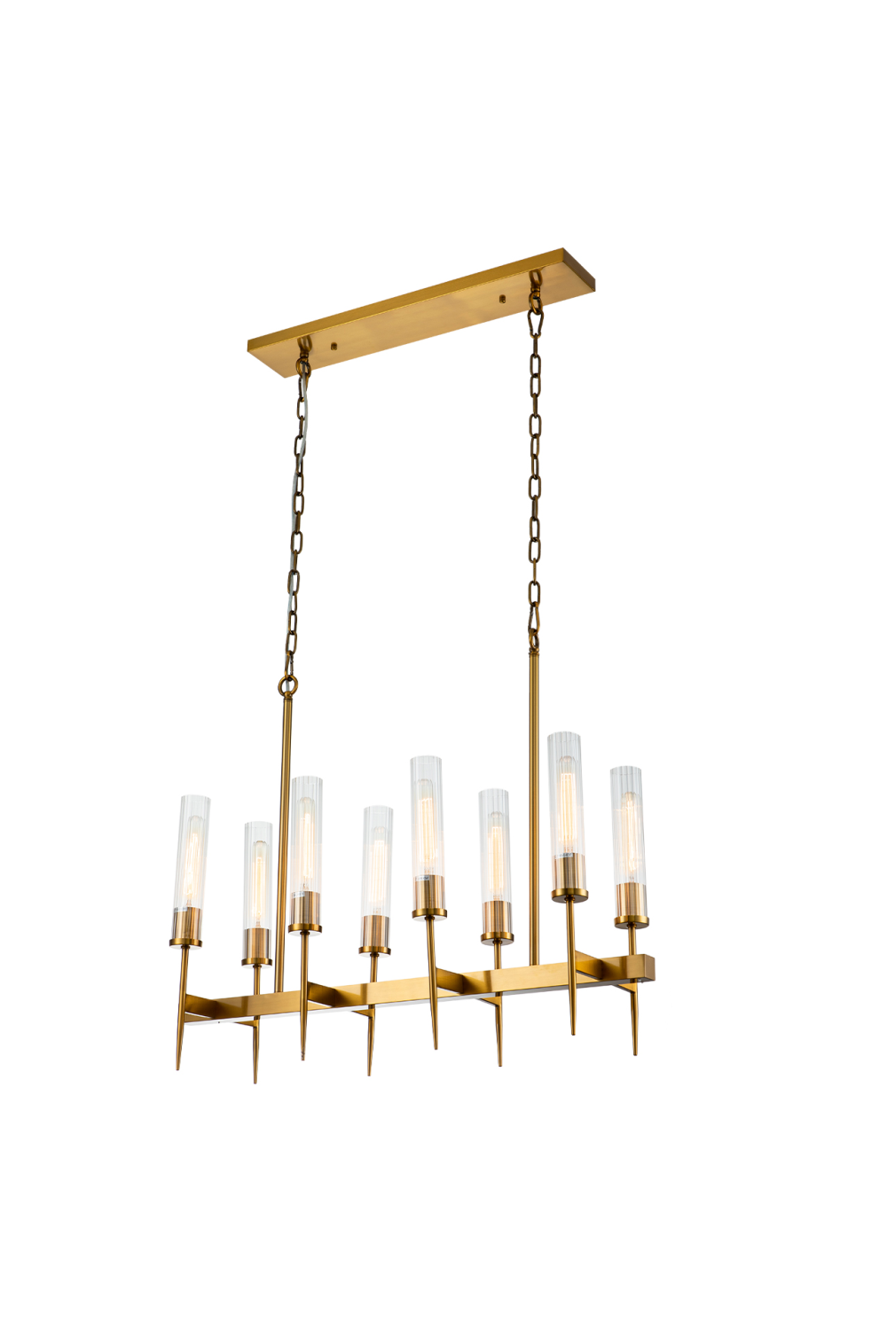 Brass Framed Glass Tubes Pendant Lamp | Liang & Eimil Tilda | OROA.com