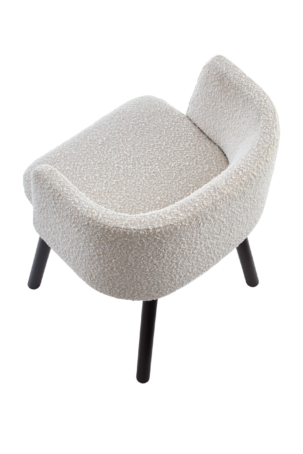 White Bouclé Contoured Dining Chair | Liang & Eimil Ethis | Oroa.com