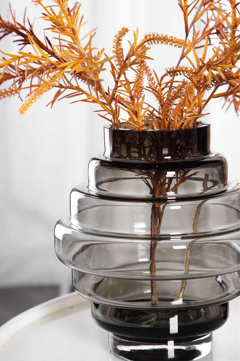 Sculptural Gray Glass Vase | Liang & Eimil Selba | Oroa.com