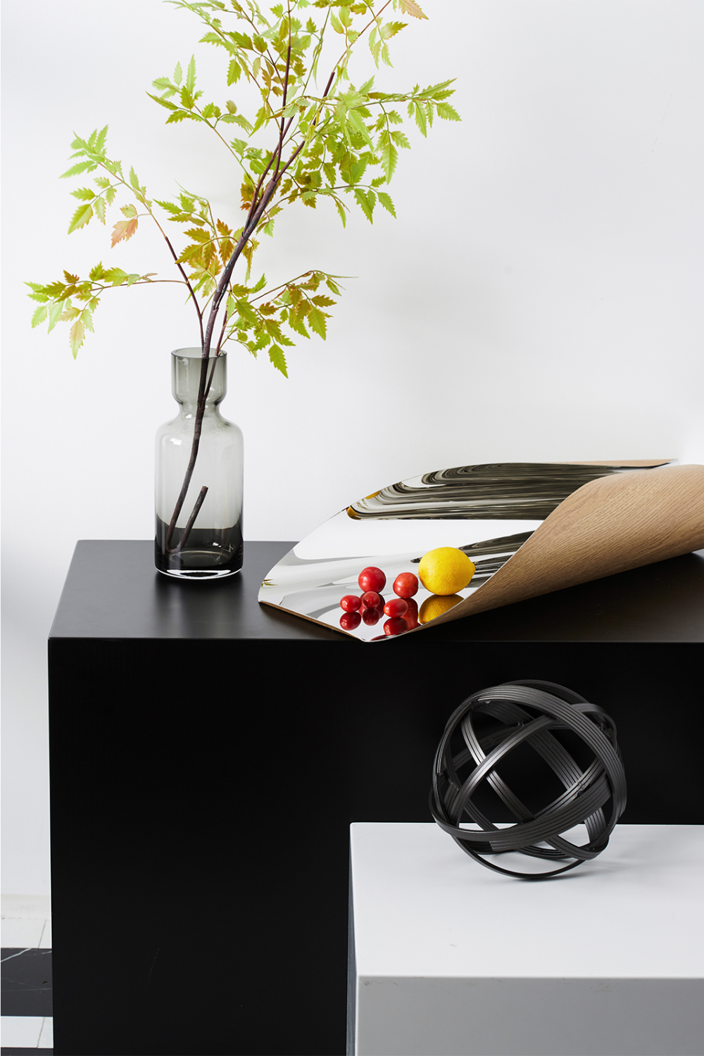 Black Modern Sculpture | Liang & Eimil Iron Ball | Oroa.com