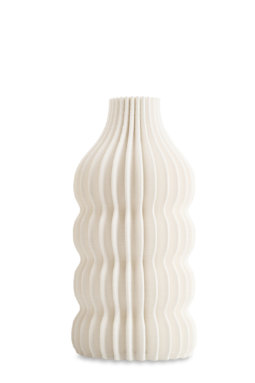 White Ceramic Fluted Vase | Liang & Eimil Iverna | Oroa.com