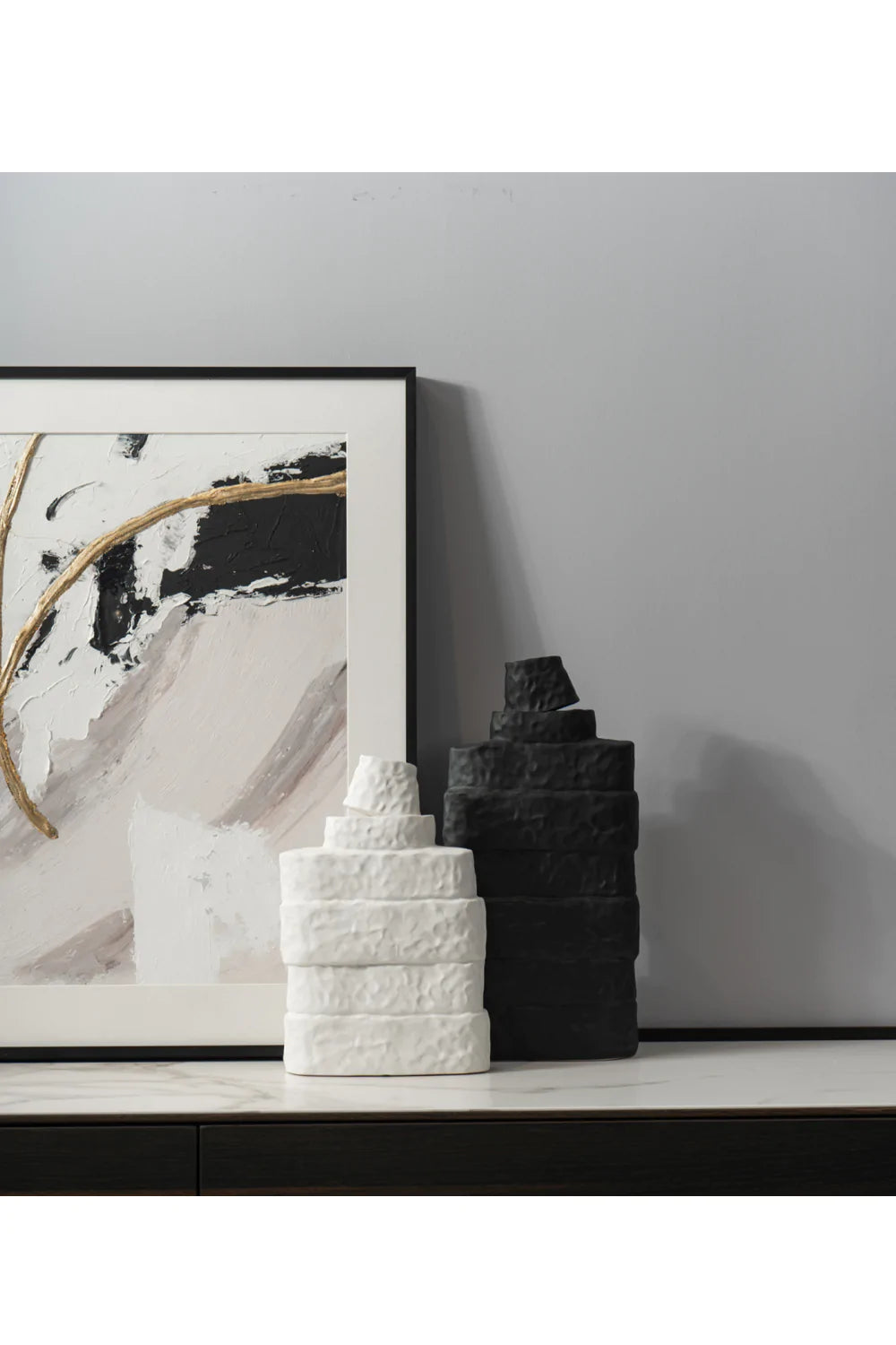 Black Ceramic Modern Vase | Liang & Eimil Girton | Oroa.com