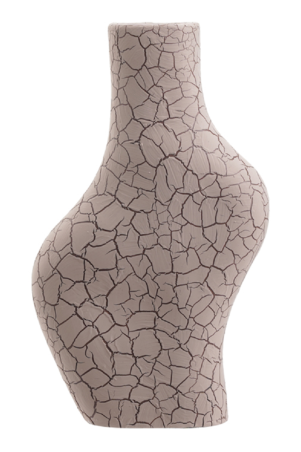 Taupe Ceramic Crackled Vase | Liang & Eimil Marni | Oroa.com