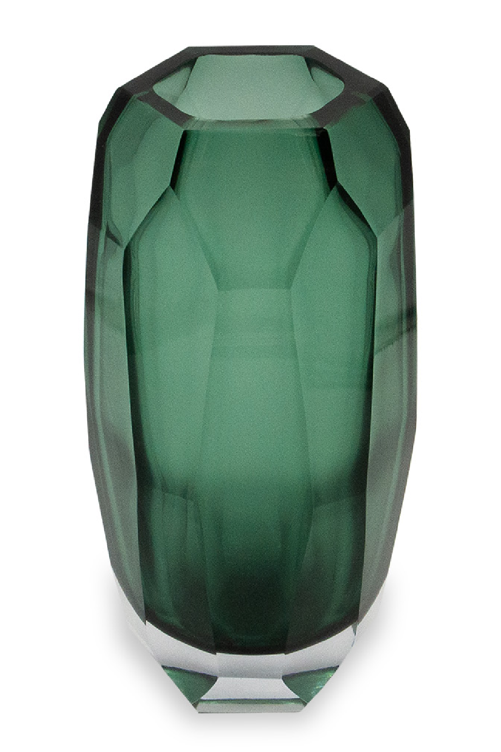Green Faceted Glass Vase | Liang & Eimil Emerald | Oroa.com
