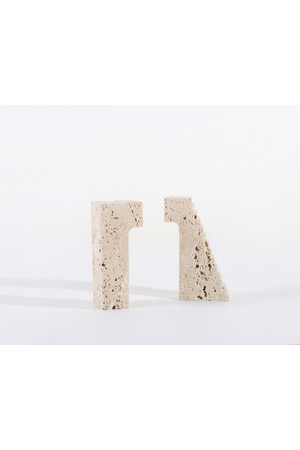 Cream Marble Book Ends | Liang & Eimil Minack | Oroa.com