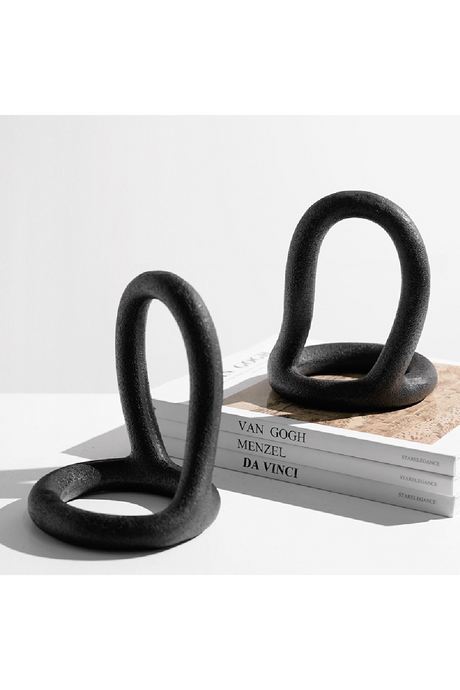 Black Resin Book Ends | Liang & Eimil Como | Oroa.com