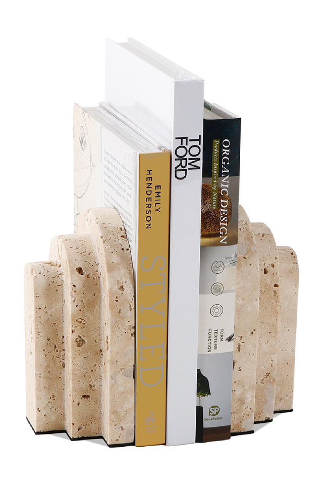 Beige Travertine Bookends | Liang & Eimil Empire | Oroa.com