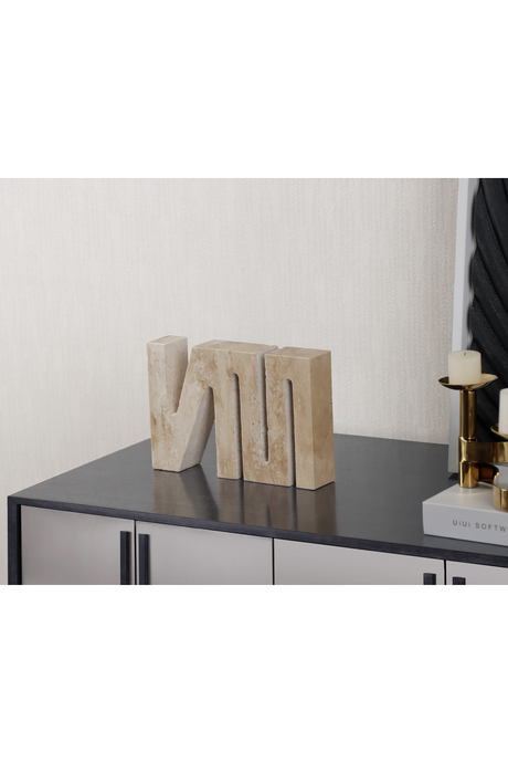 Beige Travertine Carved Sculpture | Liang & Eimil Emanden | Oroa.com 