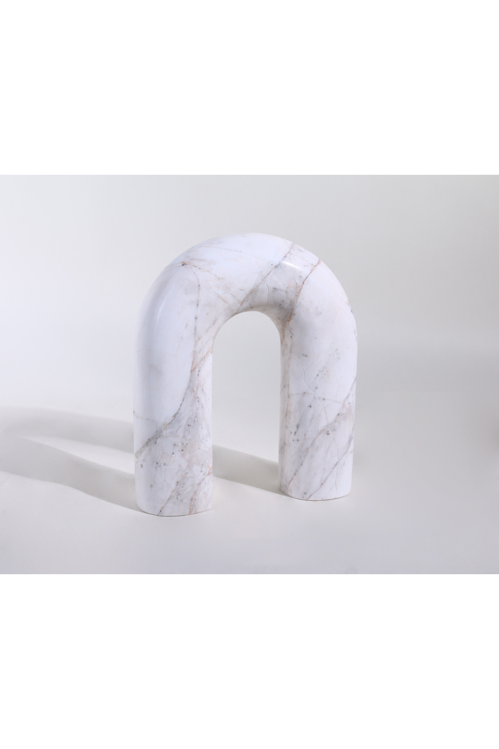 White Marble Curved Sculpture | Liang & Eimil Arc | Oroa.com