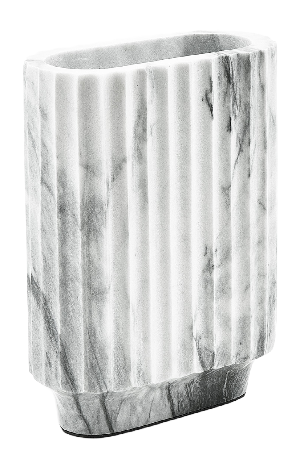 Gray Marble Fluted Vase | Liang & Eimil Zeno | Oroa.com