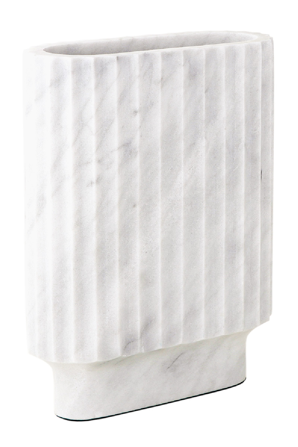 White Marble Ribbed Vase | Liang & Eimil Renzo | Oroa.com
