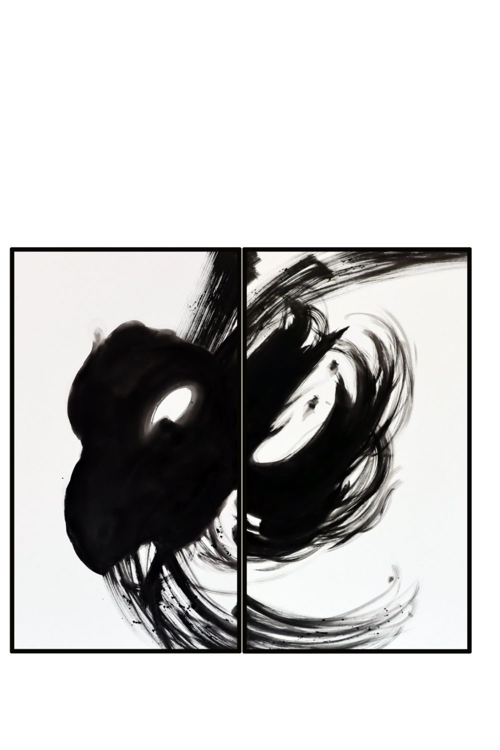 Black Abstract Portrait Wall Arts (2) | Liang & Eimil Composition V | Oroa.com