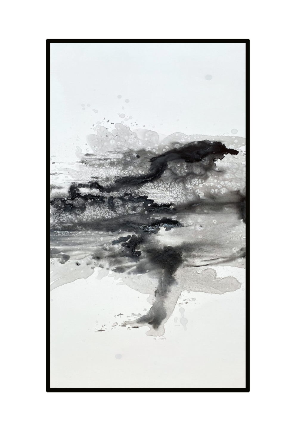 Black Abstract Oil Painting | Liang & Eimil Flow IV | Oroa.com