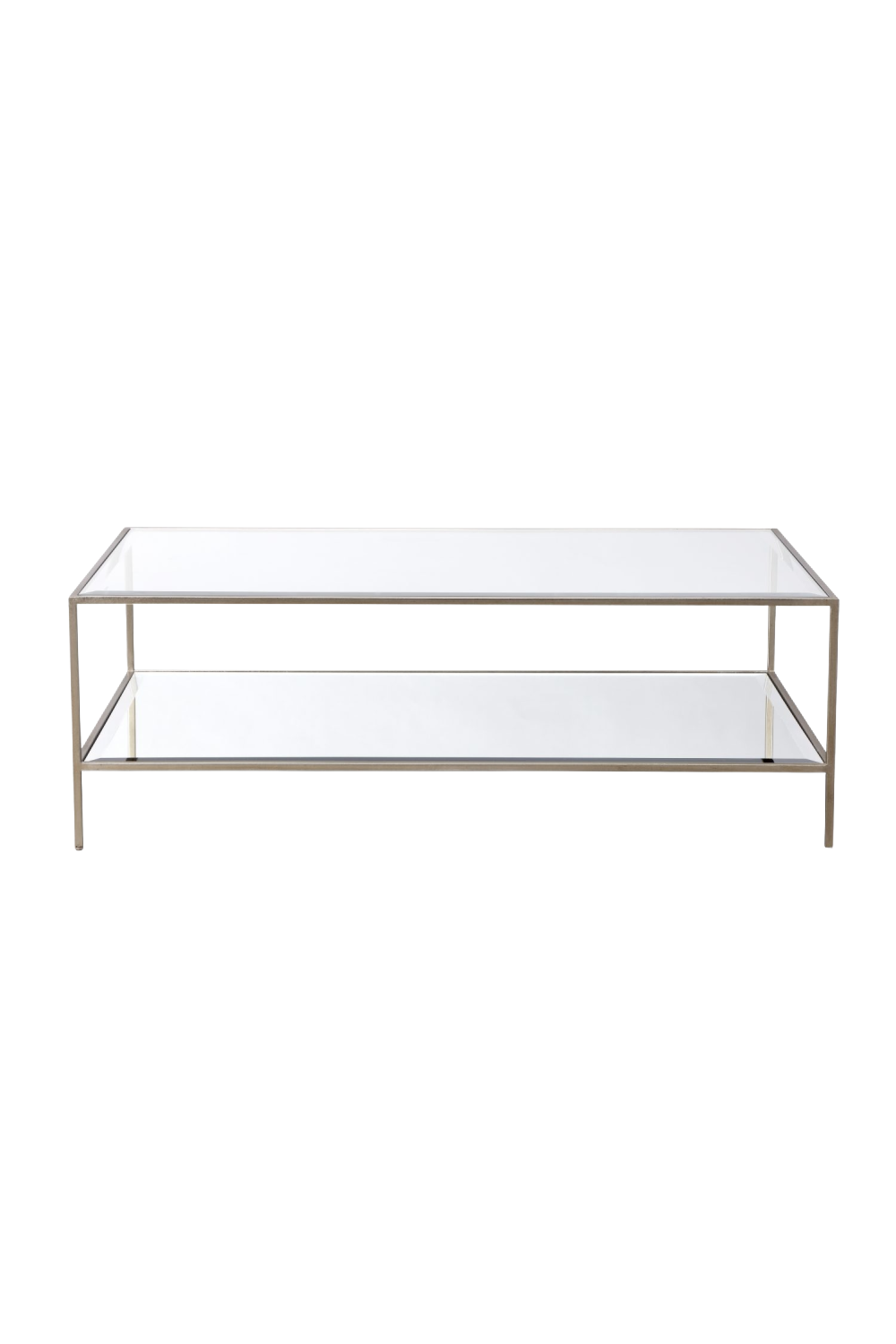 Two-Tier Silver Glass Coffee Table | Liang & Eimil Oliver | OROA.com