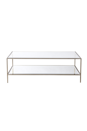 Two-Tier Silver Glass Coffee Table | Liang & Eimil Oliver | OROA.com