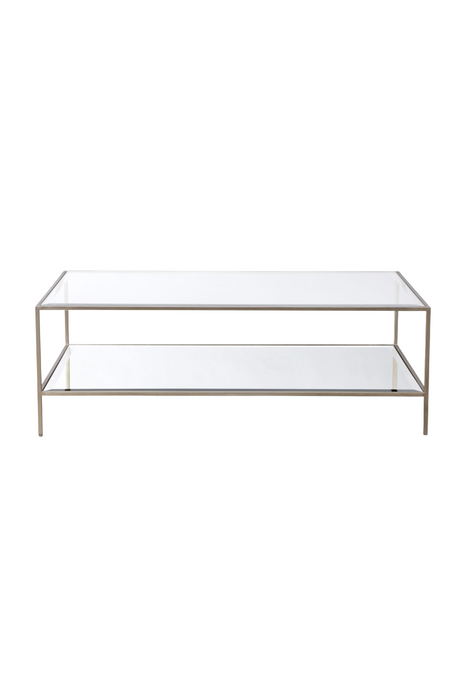 Two-Tier Silver Glass Coffee Table | Liang & Eimil Oliver | OROA.com