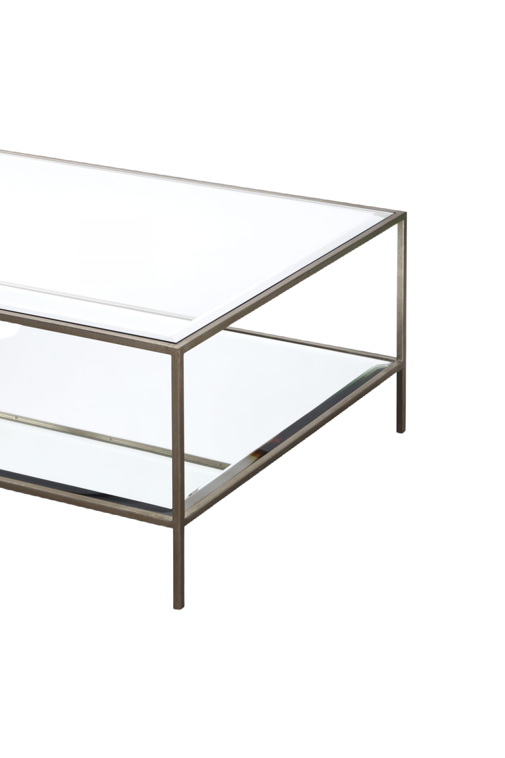 Two-Tier Silver Glass Coffee Table | Liang & Eimil Oliver | OROA.com