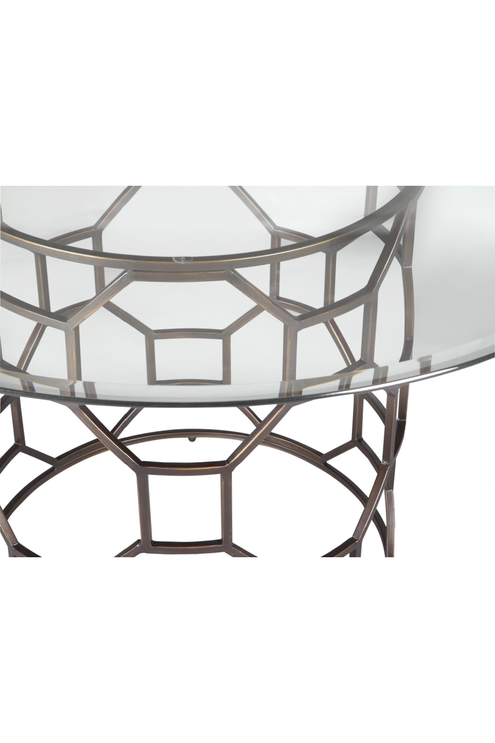 Bronze Round Glass Dining Table | Liang & Eimil Central | OROA