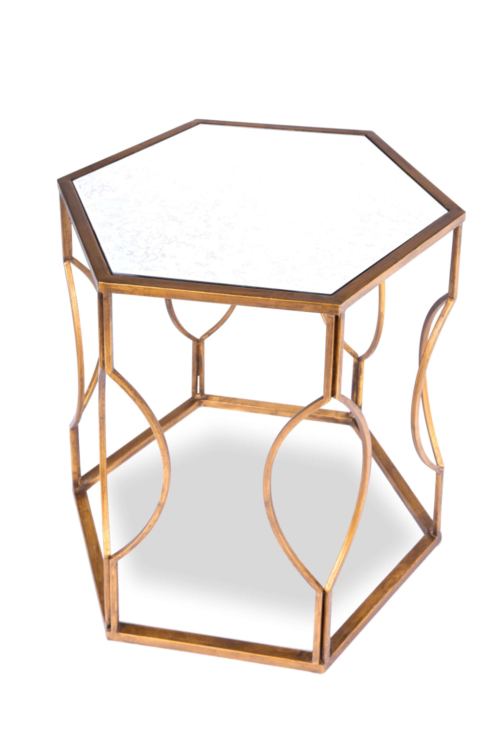 Hexagonal Antique Gold Side Table | Liang & Eimil Tao | OROA