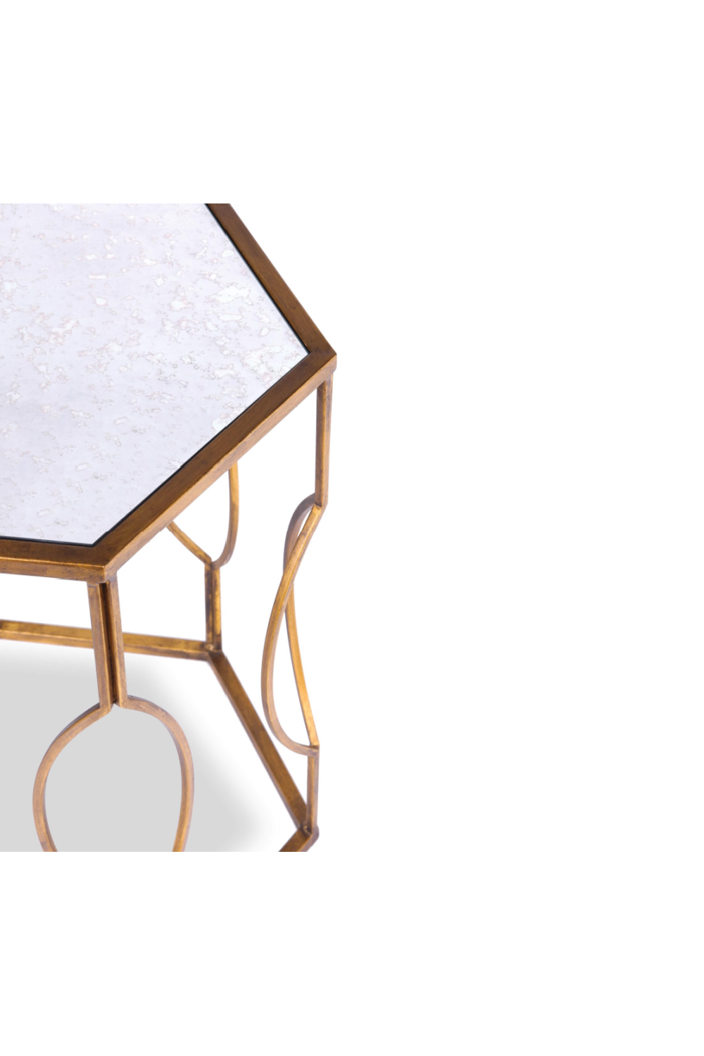 Hexagonal Antique Gold Side Table | Liang & Eimil Tao | OROA