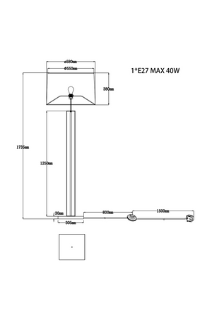 Glass Column Floor Lamp | Liang & Eimil Norman | OROA.com