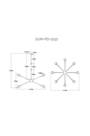 Matte Black Steel Chandelier | Liang and Eimil Gamma | OROA