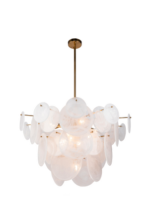 White Glass Discs Chandelier | Liang and Eimil Adagio | Oroa.com