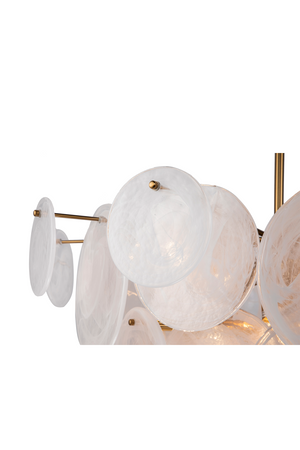 White Glass Discs Chandelier | Liang and Eimil Adagio | Oroa.com