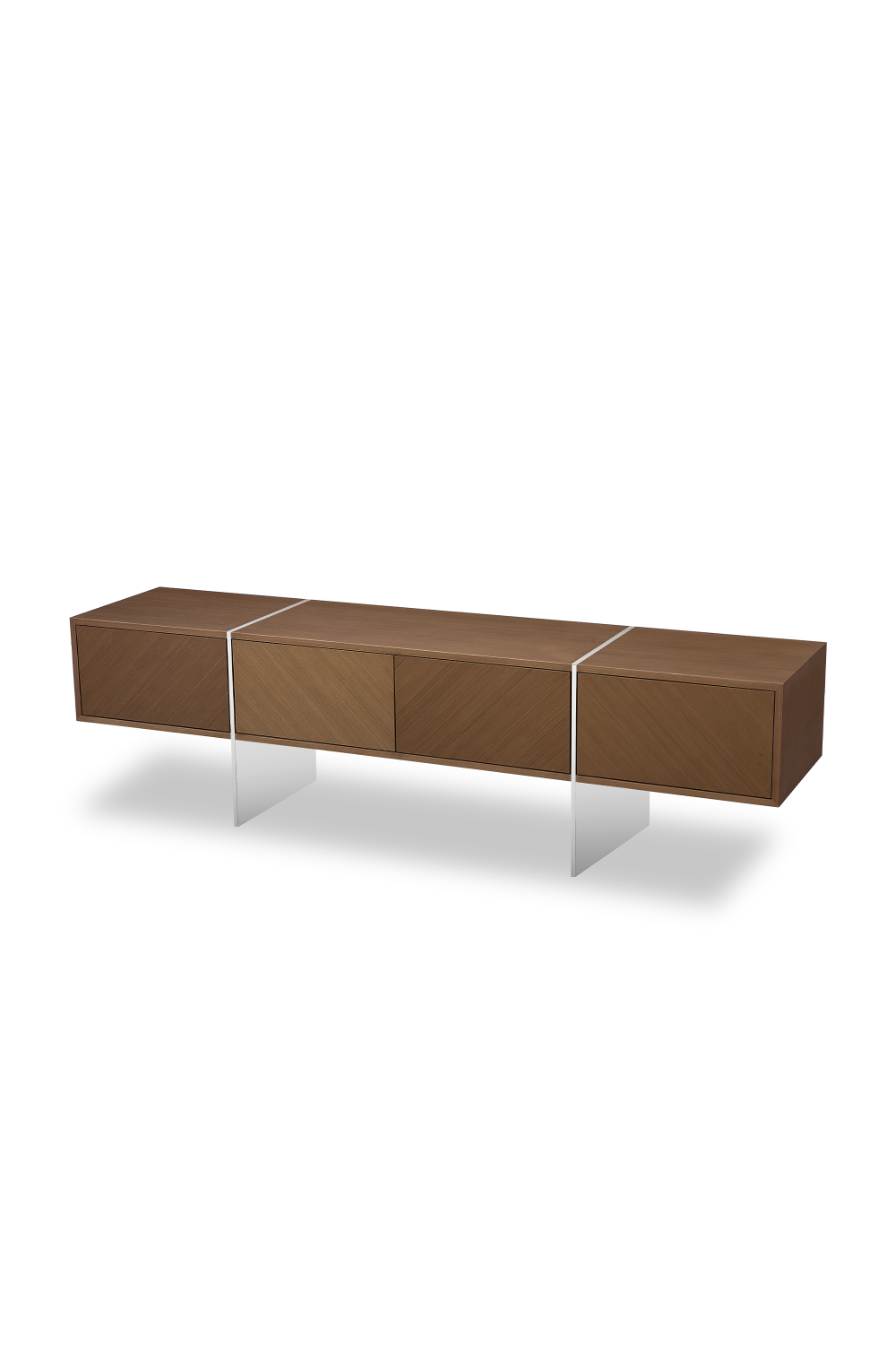 Brown Wooden Contemporary TV Stand | Liang & Eimil Nautilus | OROA.com