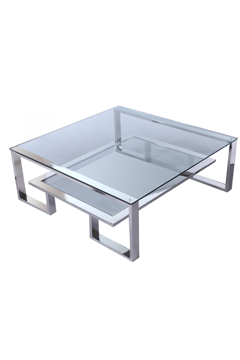 Silver 2-Tier Glass Coffee Table | Liang & Eimil Mayfair | Oroatrade.com