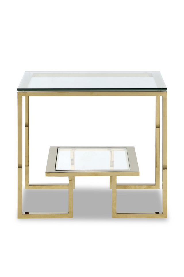 Glass Gold Frame Side Table | Liang & Eimil Mayfair | OROA