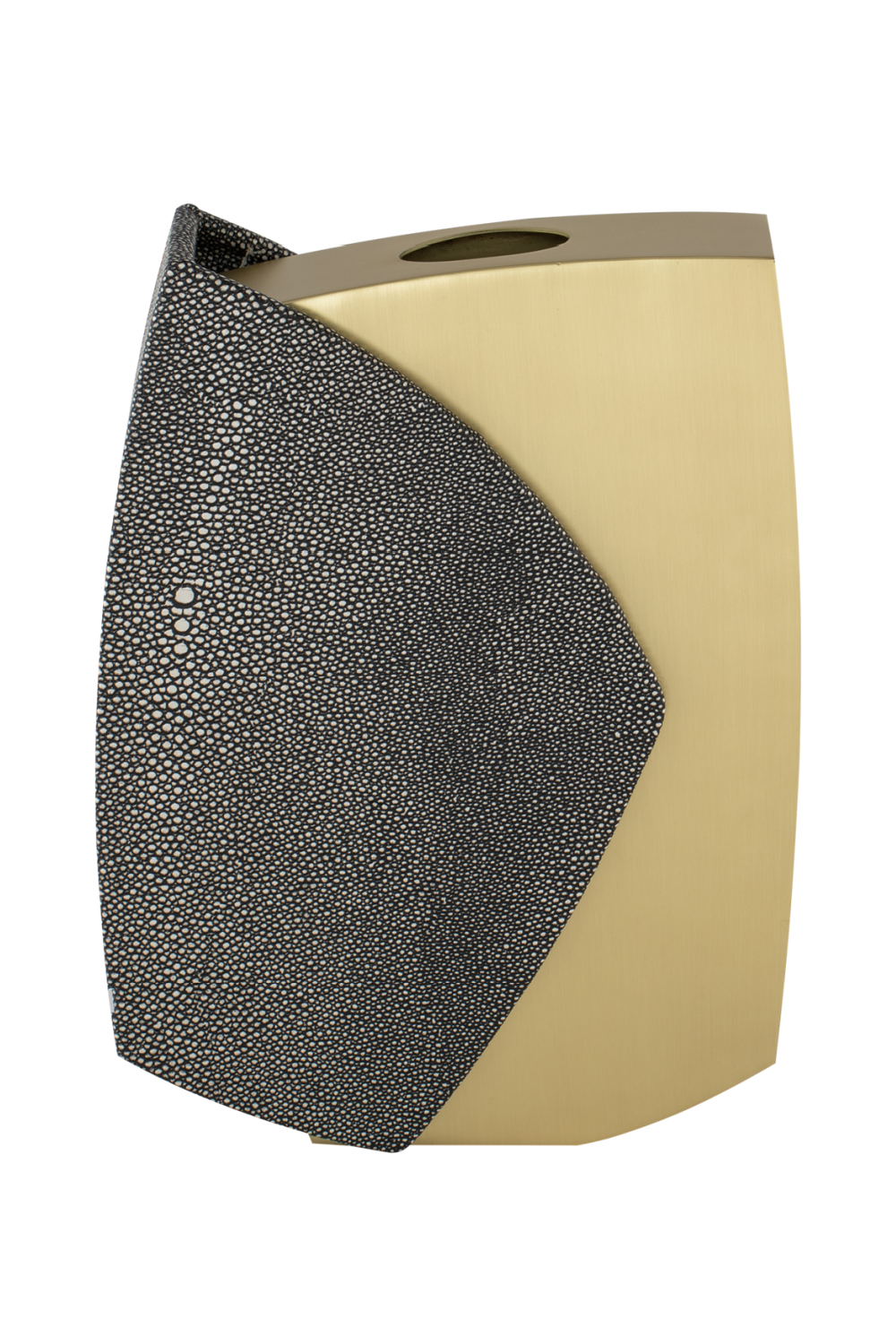 Shagreen Leather and Metal Vase | Liang & Eimil Raymond | Oroa.com