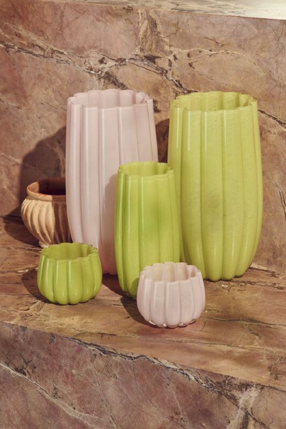 Olive Green Glass Vase M | Pols Potten Melon | Oroa.com
