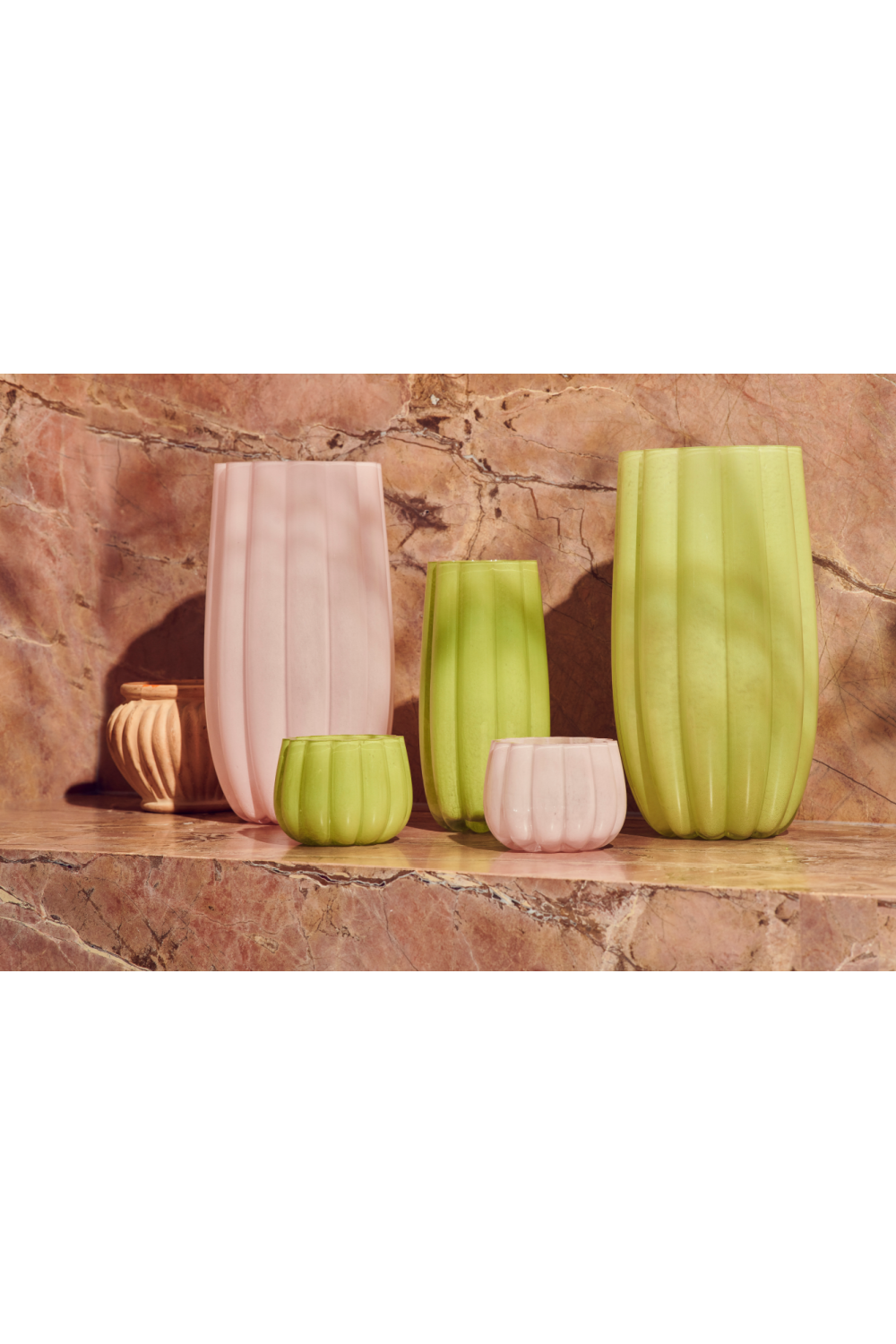 Light Pink Glass Vase L | Pols Potten Melon | Oroa.com