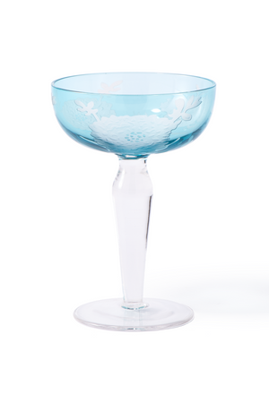 Sandblasted Multi-Colored Coupe Glass | Pols Potten Peony | Oroa.com
