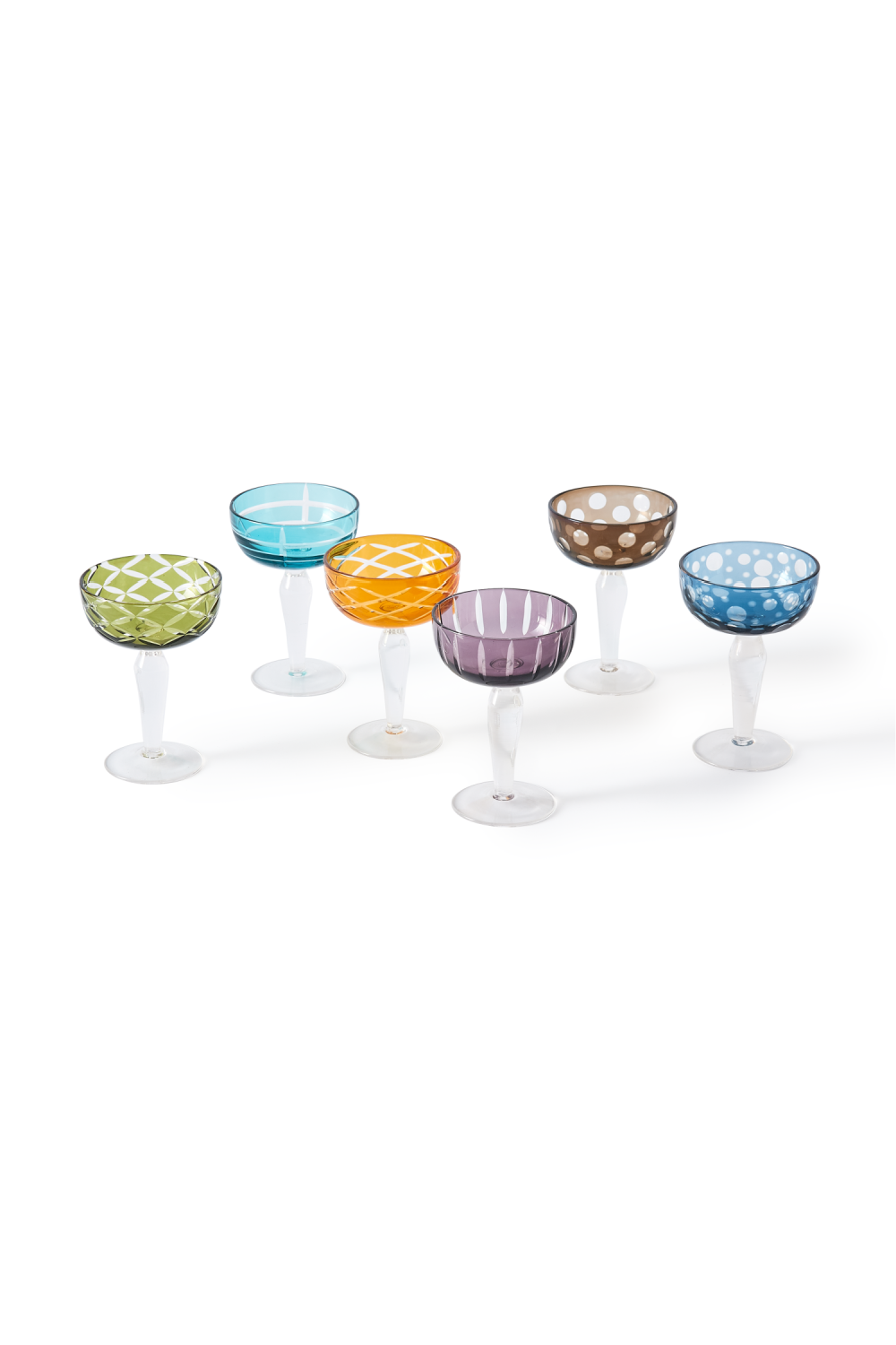 Multi-Colored Coupe Glass | Pols Potten Cuttings | Oroa.com