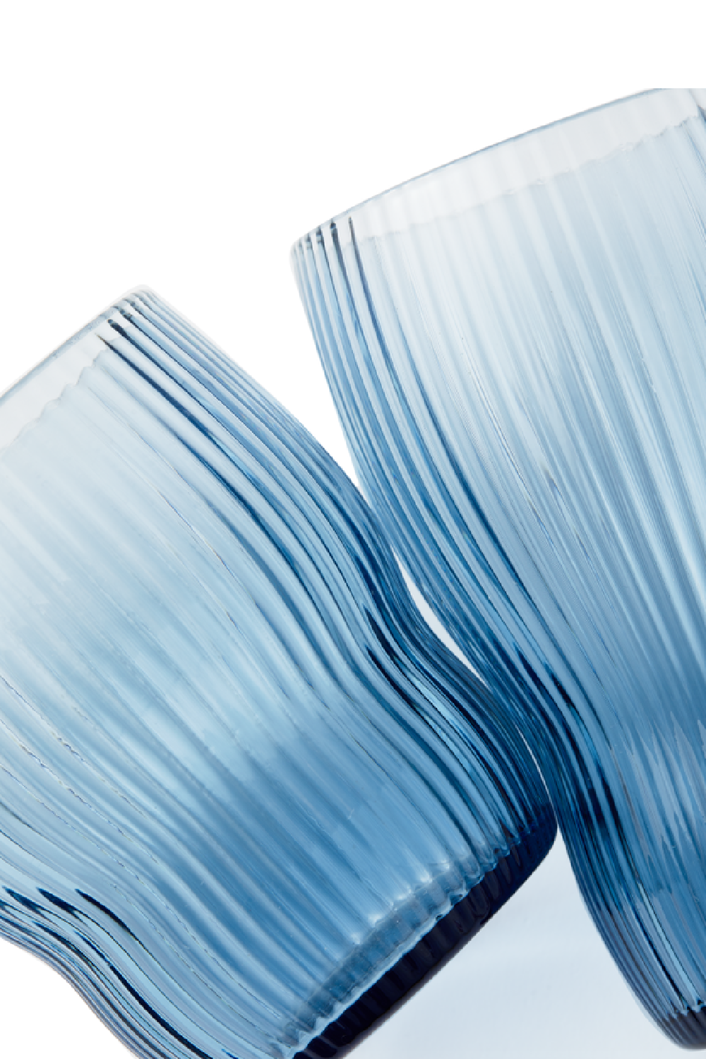 Blue Ridged Glass Tumbler | Pols Potten Pum | Oroa.com